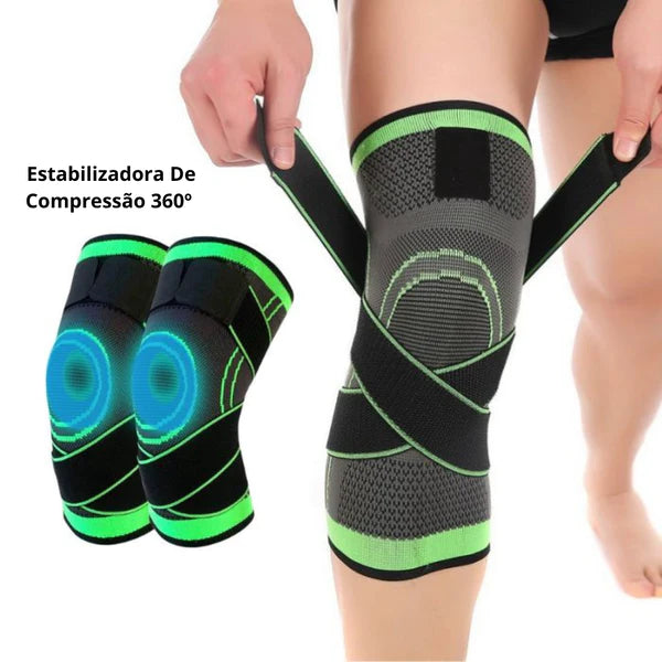 Joelheira de compressão ortopédica.
